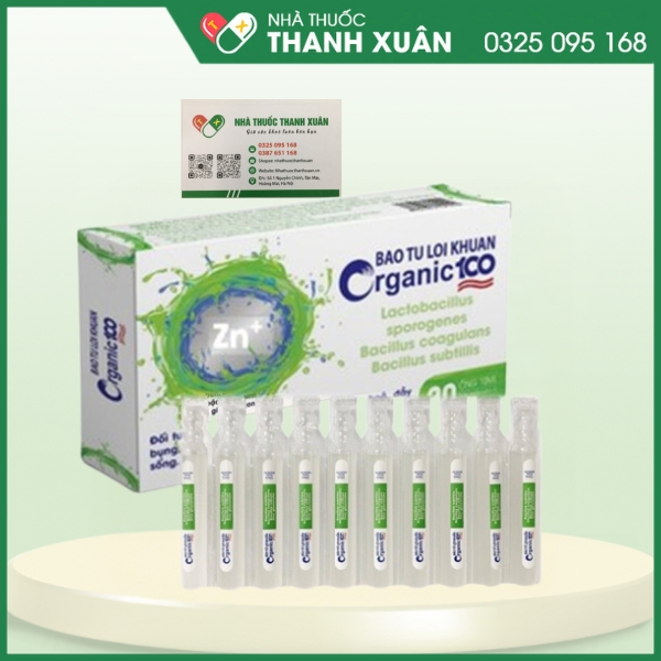 Bào Tử Lợi Khuẩn ORGANIC 100 giúp bổ sung lợi khuẩn và cải thiện hệ vi sinh đường ruột